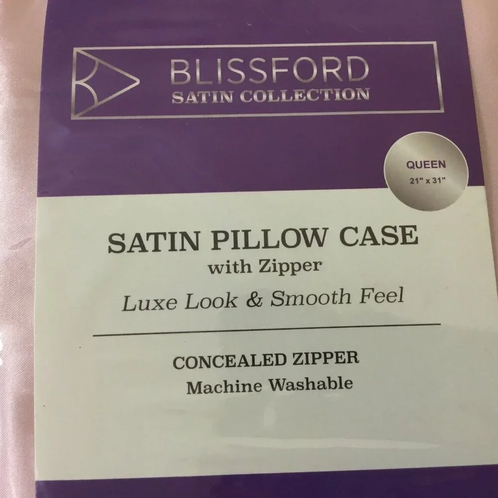 Luxury Satin Pillowcase Pink Queen NWT